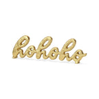 9" Gold Cast Iron Christmas Tabletop Sign