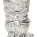 6" Silver Cast Iron Christmas Nutcracker Hand Painted Figurine