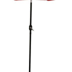 9' Red Polyester Octagonal Tilt Lighted Market Patio Umbrella