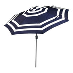 9' Dark Blue Polyester Octagonal Tilt Market Patio Umbrella