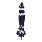 9' Dark Blue Polyester Octagonal Tilt Market Patio Umbrella