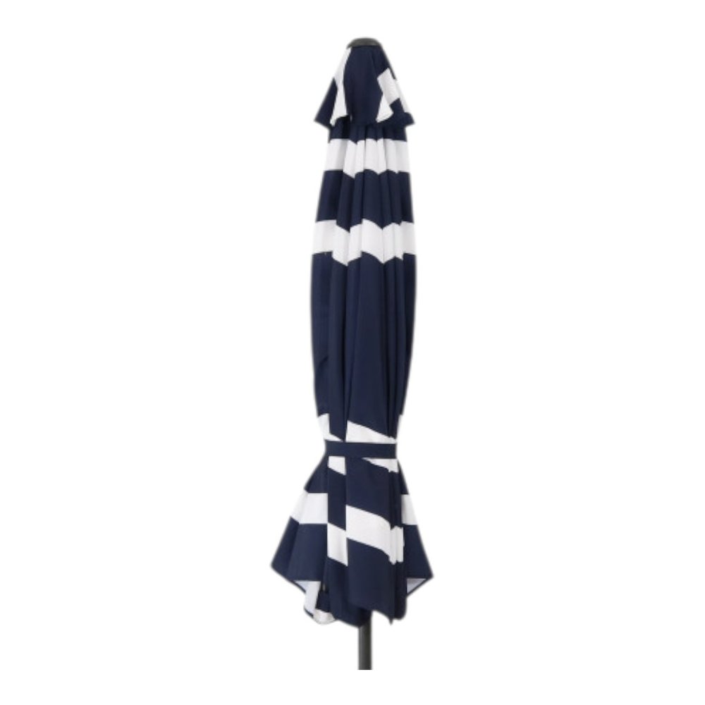 91" Dark Blue Polyester Octagonal Tilt Market Patio Umbrella