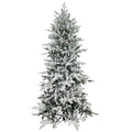 6' Slender Flocked Pine Christmas Tree