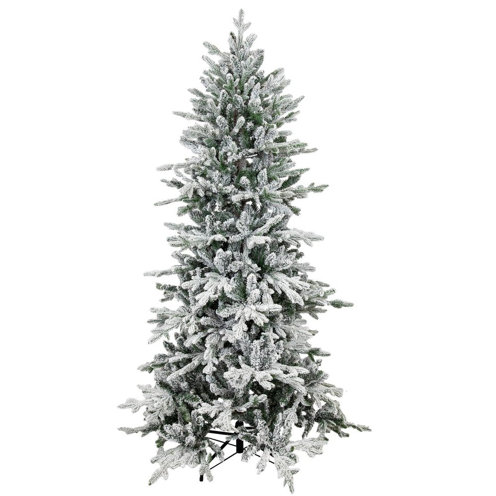 6' Slender Flocked Pine Christmas Tree