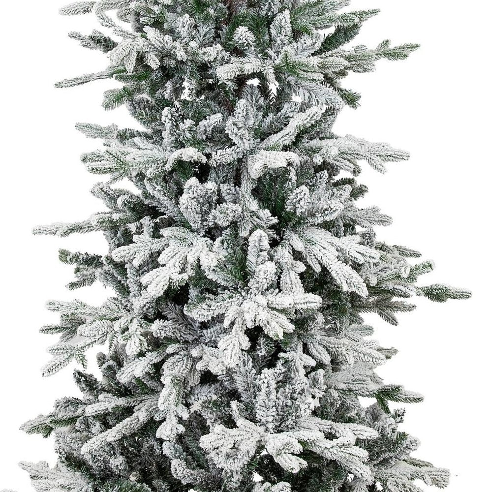 6' Slender Flocked Pine Christmas Tree