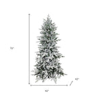 6' Slender Flocked Pine Christmas Tree