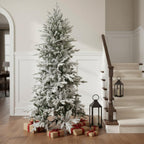6' Slender Flocked Pine Christmas Tree