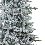 8' Slender Flocked Pine Christmas Tree
