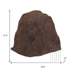 22" Brown Polyresin Faux Rock