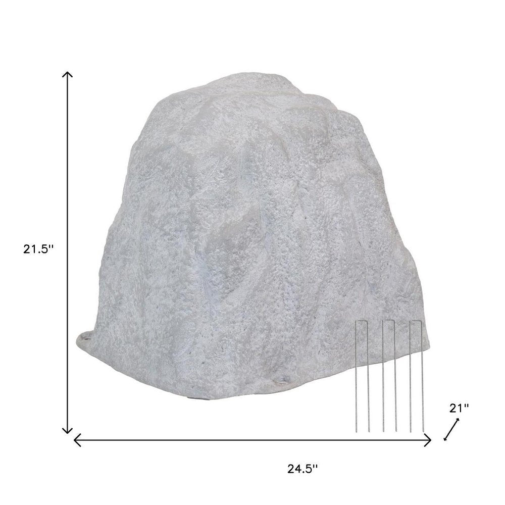 22" Gray Polyresin Faux Rock