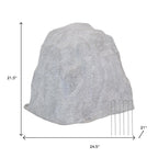 22" Gray Polyresin Faux Rock