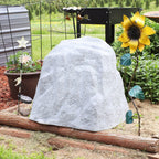 22" Gray Polyresin Faux Rock