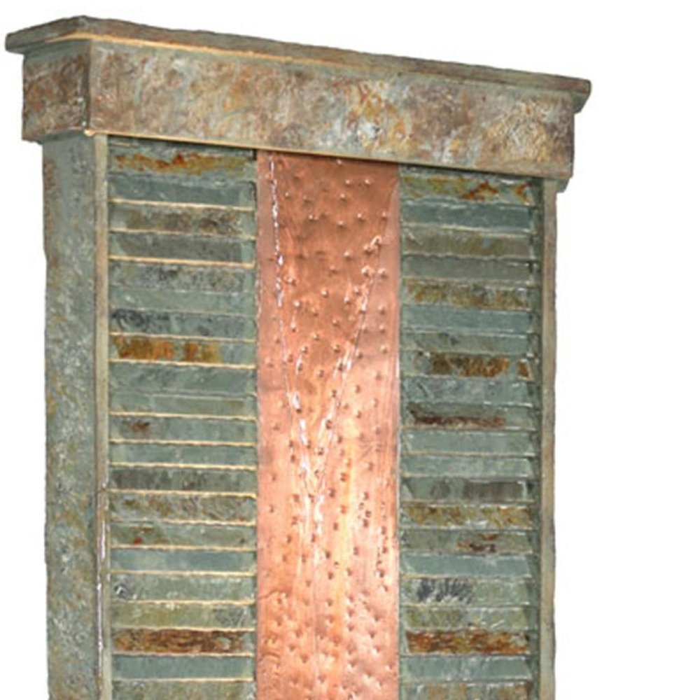 48" Gray Stone LED lights Garden Art