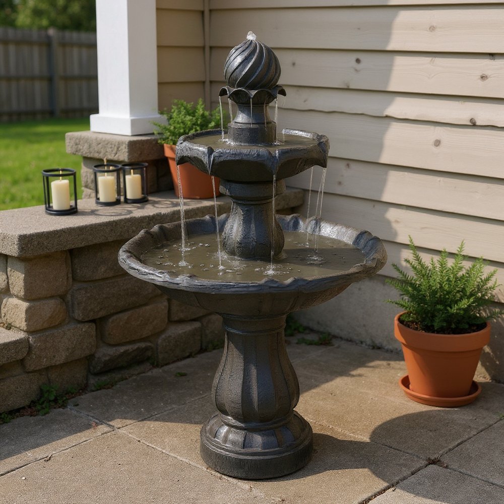 35" Black Heavy Duty Plastic Garden Art