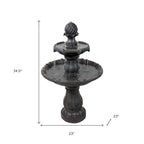 35" Black Heavy Duty Plastic Garden Hanging Wall or Door Decor
