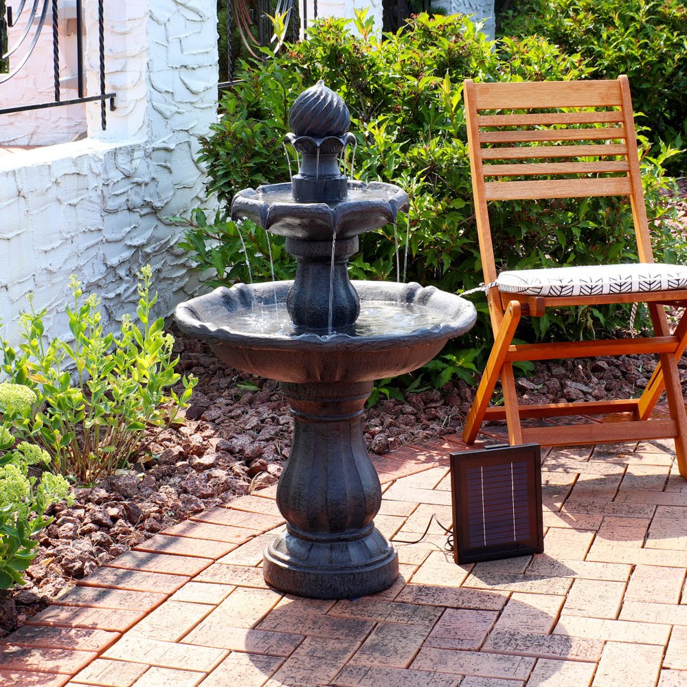 35" Black Heavy Duty Plastic Garden Art