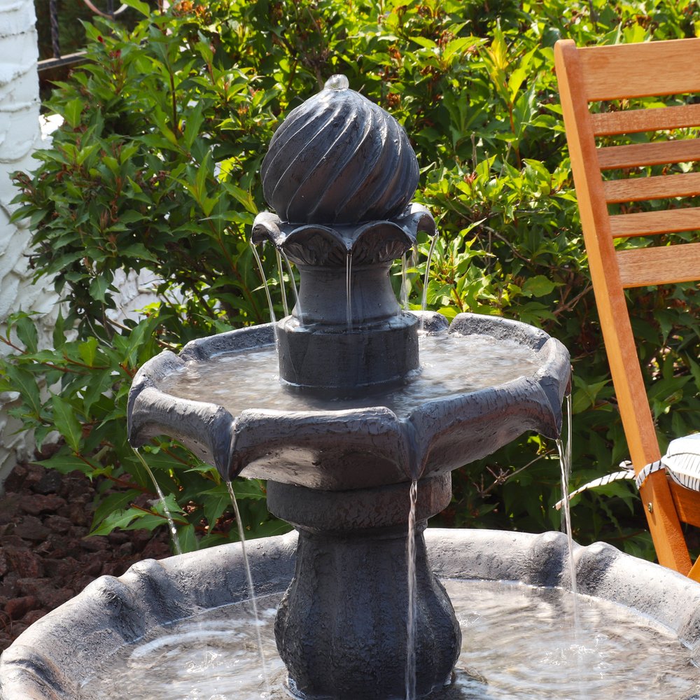 35" Black Heavy Duty Plastic Garden Art