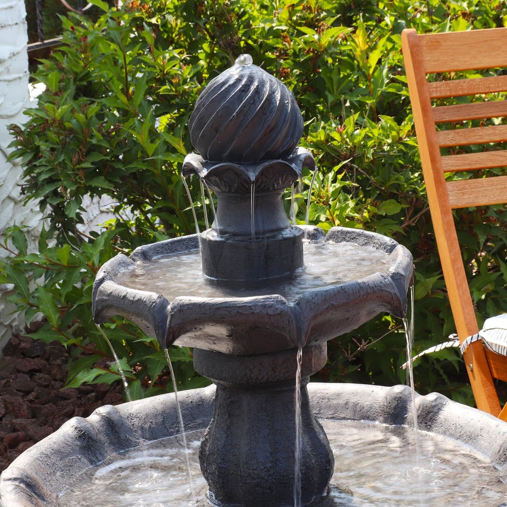 35" Black Heavy Duty Plastic Garden Art