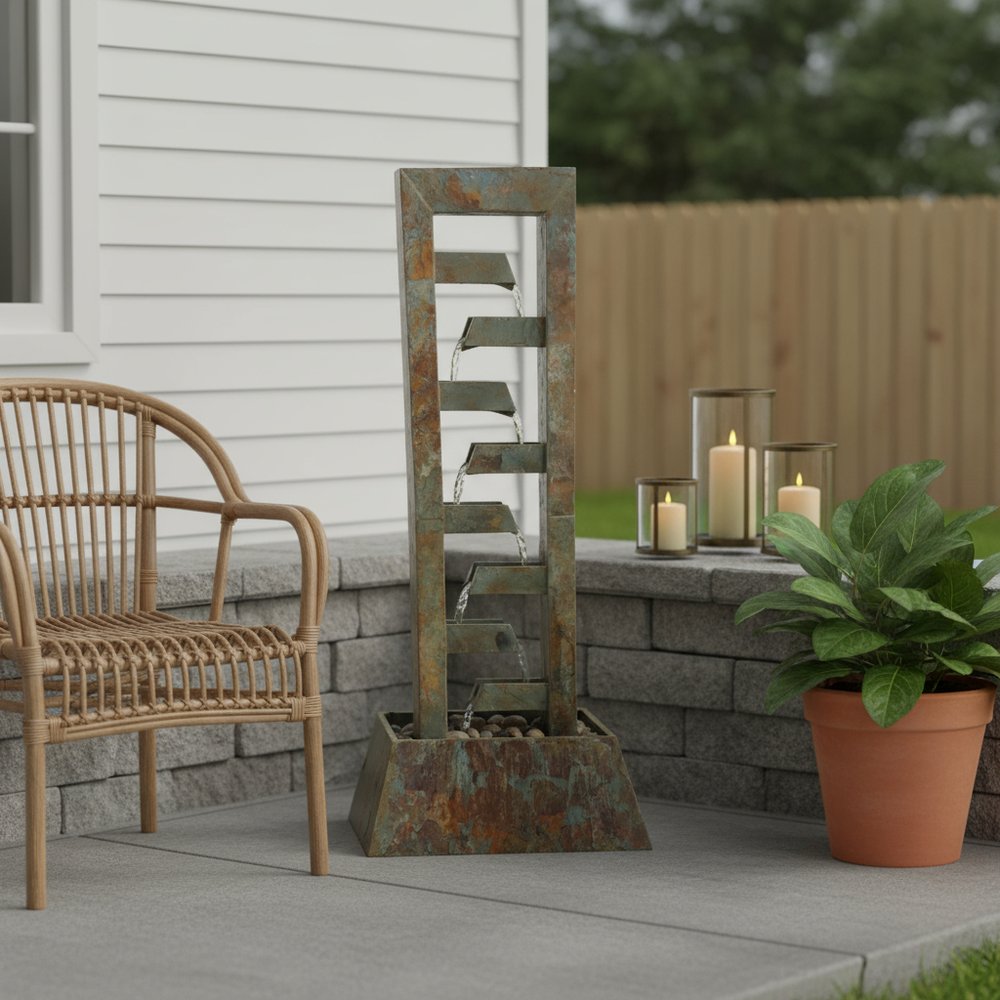 49" Gray Stone Garden Art