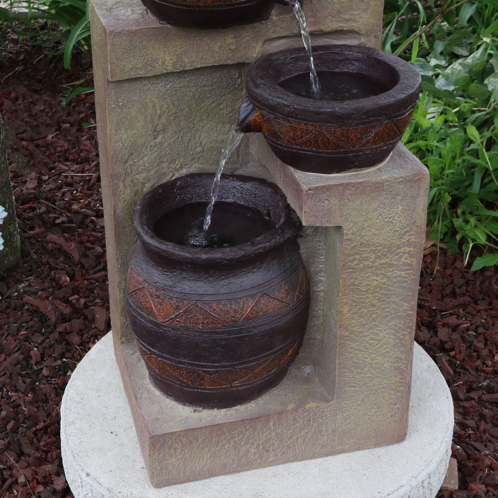 30" Brown Heavy Duty Plastic LED lights Garden Art