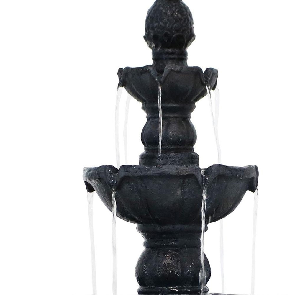 52" Black Polyresin Garden Art