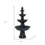 52" Black Heavy Duty Plastic Garden Hanging Wall or Door Decor