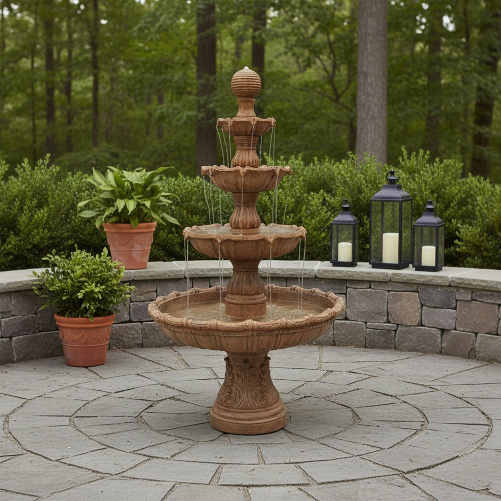 80" Brown Polyresin Garden Art