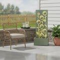 49" Light Green Steel LED lights Garden Art