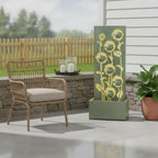 49" Light Green Steel LED lights Garden Art