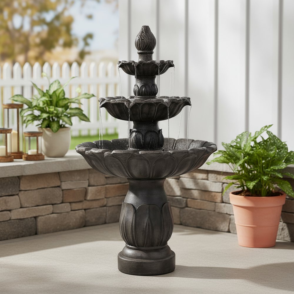 46" Dark Brown Polyresin Garden Art