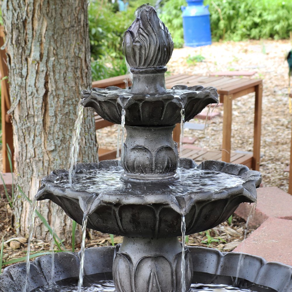 46" Dark Brown Polyresin Garden Art