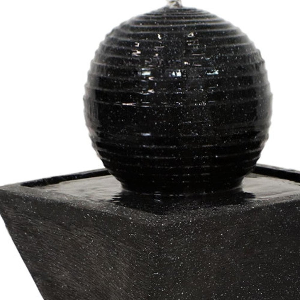 32" Black Heavy Duty Plastic LED lights Garden Art