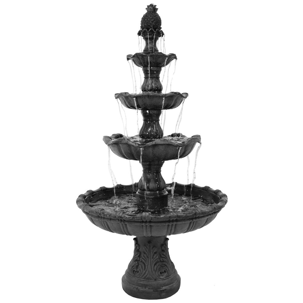 80" Black Polyresin Garden Art