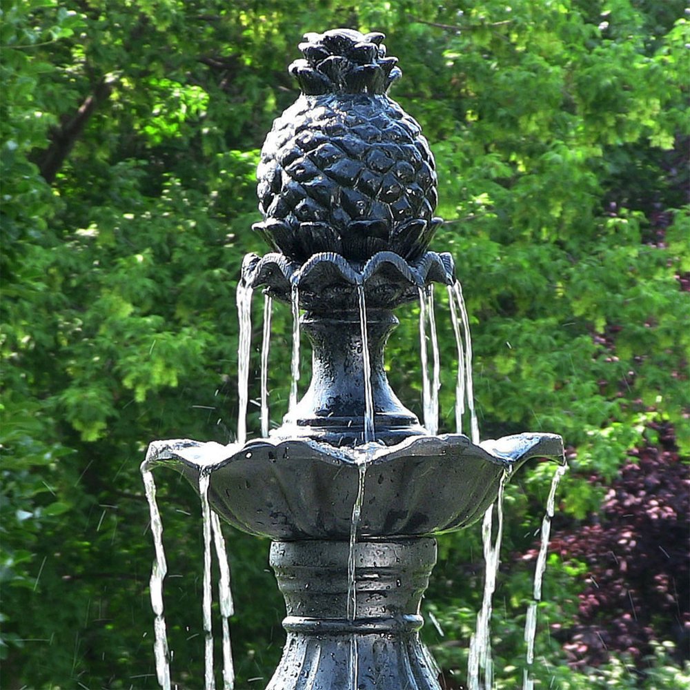 80" Black Polyresin Garden Art