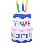 49" White Polyester Birthday LED lights Garden Hanging Wall or Door Decor
