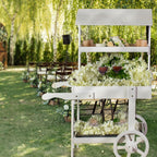 49" White Solid Wood Garden Hanging Wall or Door Decor