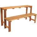24" Brown Solid Wood Garden Art