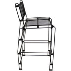 21" Black Steel Outdoor Accent Chair