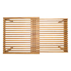 60" Natural Solid Wood Extendable Outdoor Dining Table