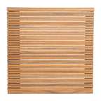 60" Natural Solid Wood Extendable Outdoor Dining Table
