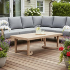 51" Brown Aluminum Outdoor Coffee Table