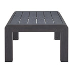 48" Black Aluminum Outdoor Coffee Table