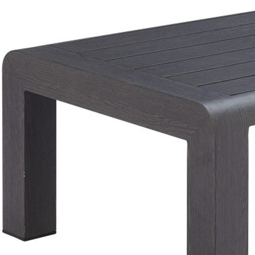 48" Black Aluminum Outdoor Coffee Table