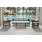 43" Brown Aluminum Outdoor Coffee Table