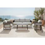 43" Brown Aluminum Outdoor Coffee Table