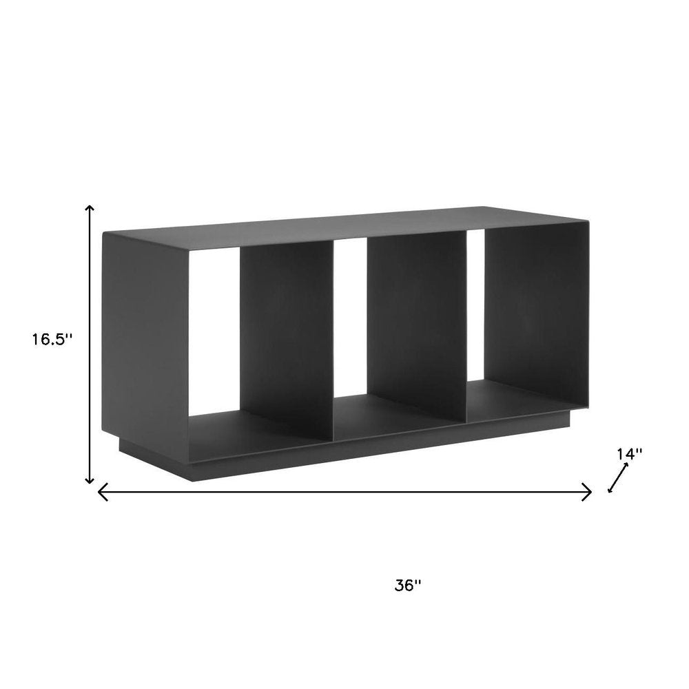 36" Charcoal Aluminum Outdoor Coffee Table
