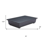 50" Black Aluminum Outdoor Coffee Table