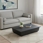 50" Black Aluminum Outdoor Coffee Table