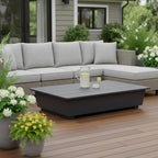 50" Black Aluminum Outdoor Coffee Table