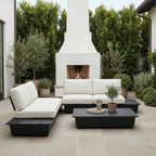 50" Black Aluminum Outdoor Coffee Table